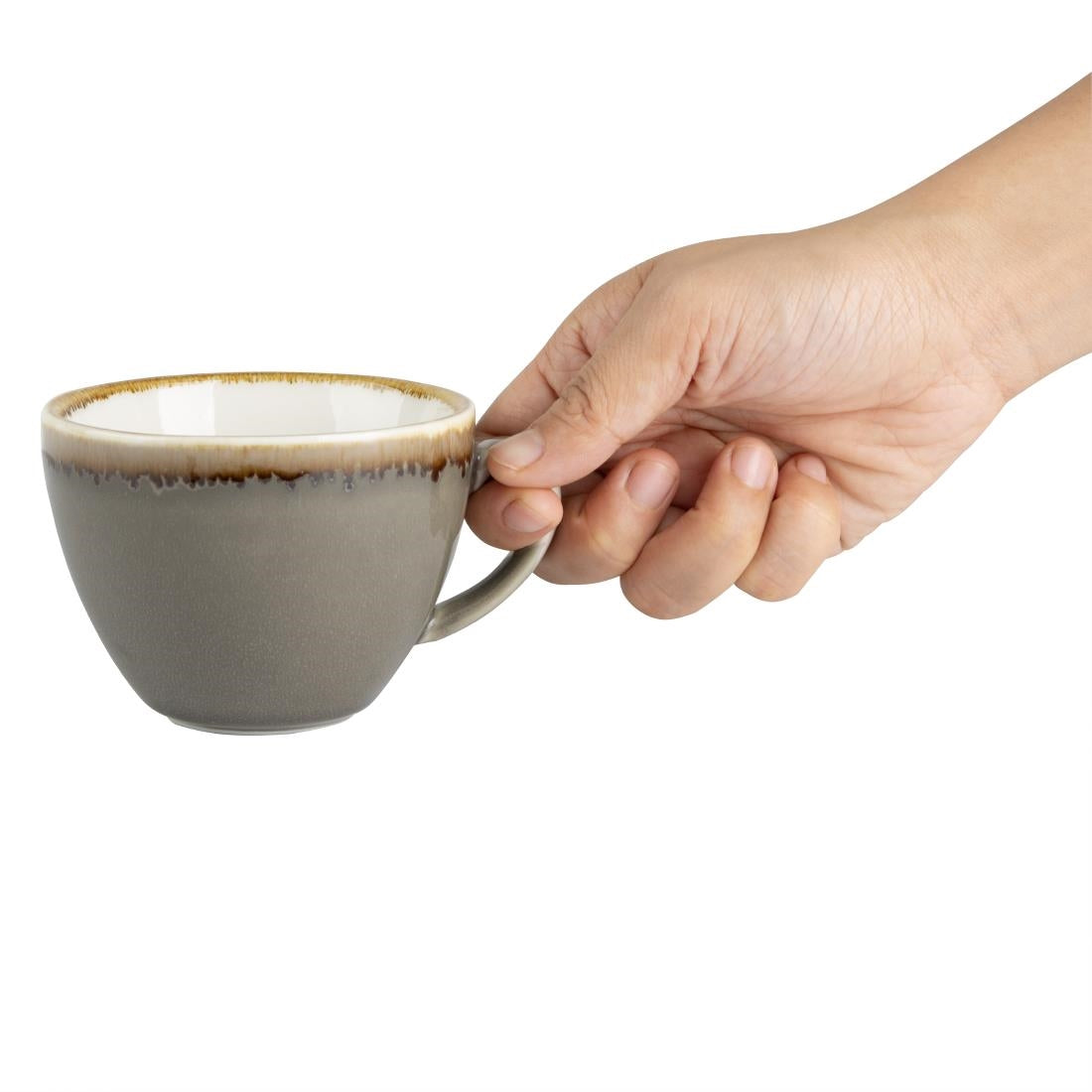 Olympia Kiln cappuccinokopjes grijs 230ml (6 stuks)