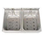 Buffalo dubbele tank dubbele mand 2x5ltr countertop friteuse 2x2.8kw