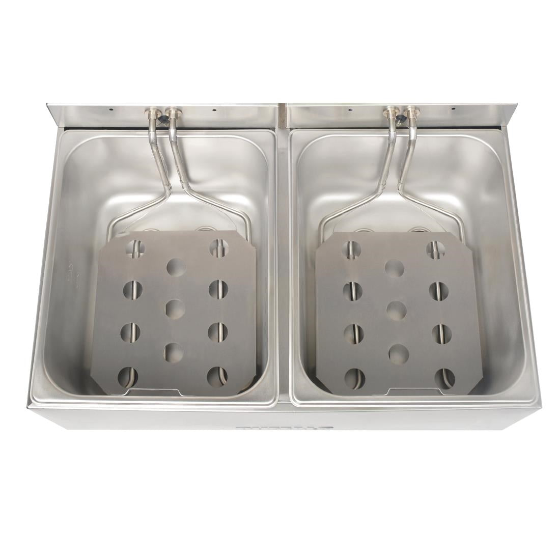 Buffalo dubbele tank dubbele mand 2x5ltr countertop friteuse 2x2.8kw