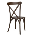 Bolero Manhattan Cross-Back Harsstoelen Donker Hout Effect (Set Van 4)