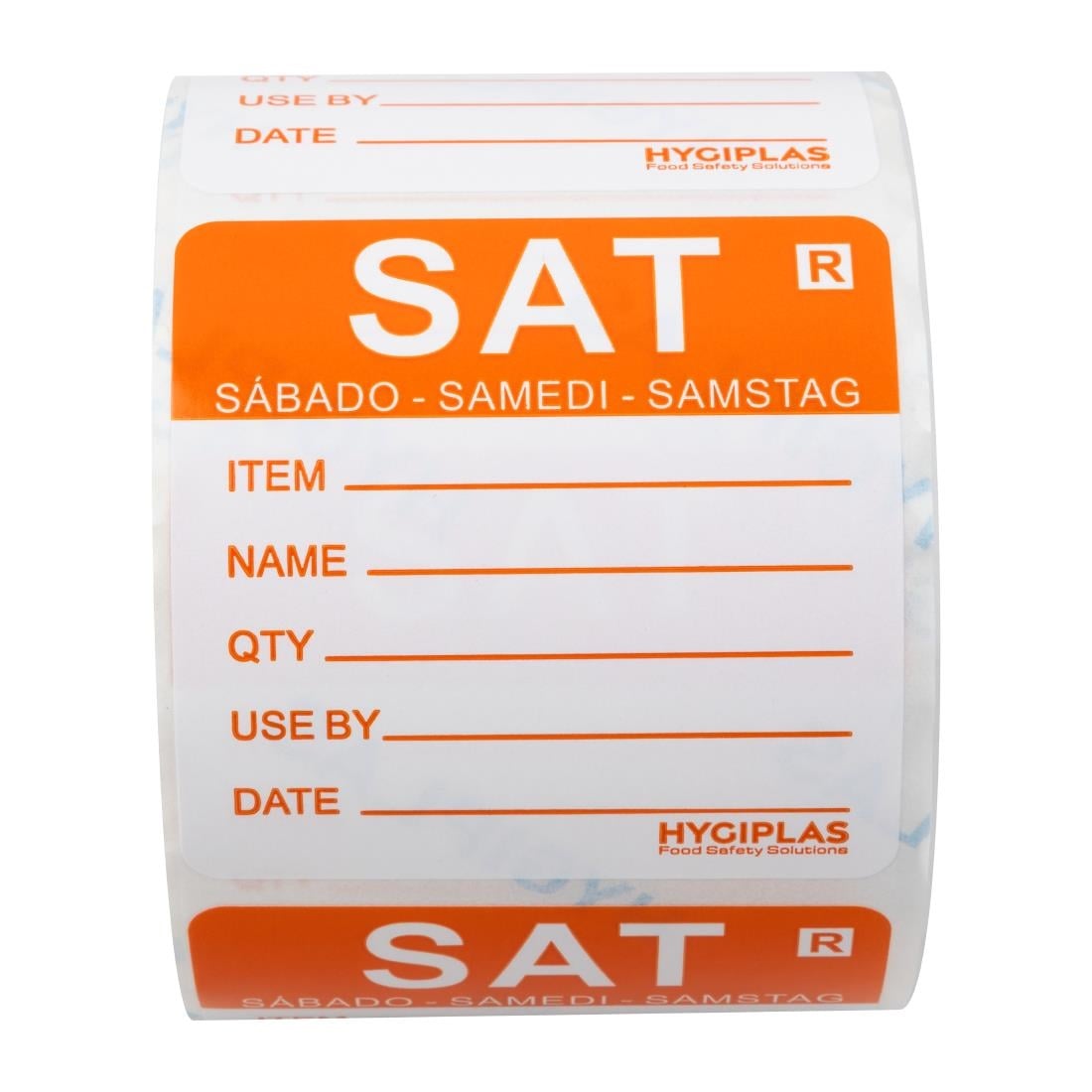 Hygiplas voedseletiketten kleurcode zaterdag (500 stuks)