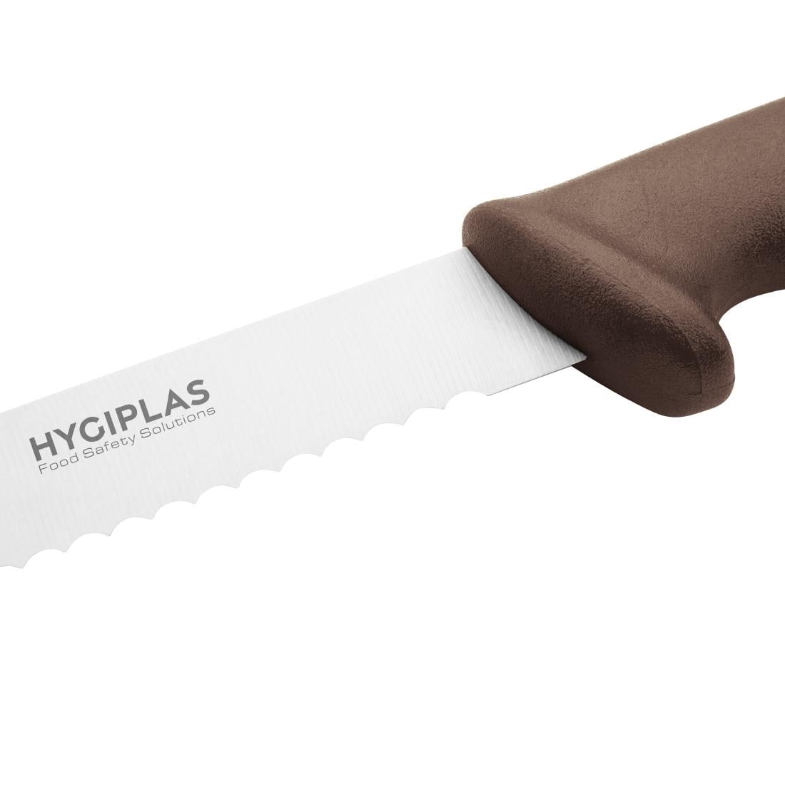 Hygiplas Snijmes Getand Bruin 24.8cm