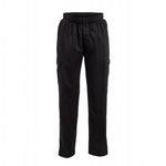 Chef Works unisex slim fit cargo broek zwart XXL