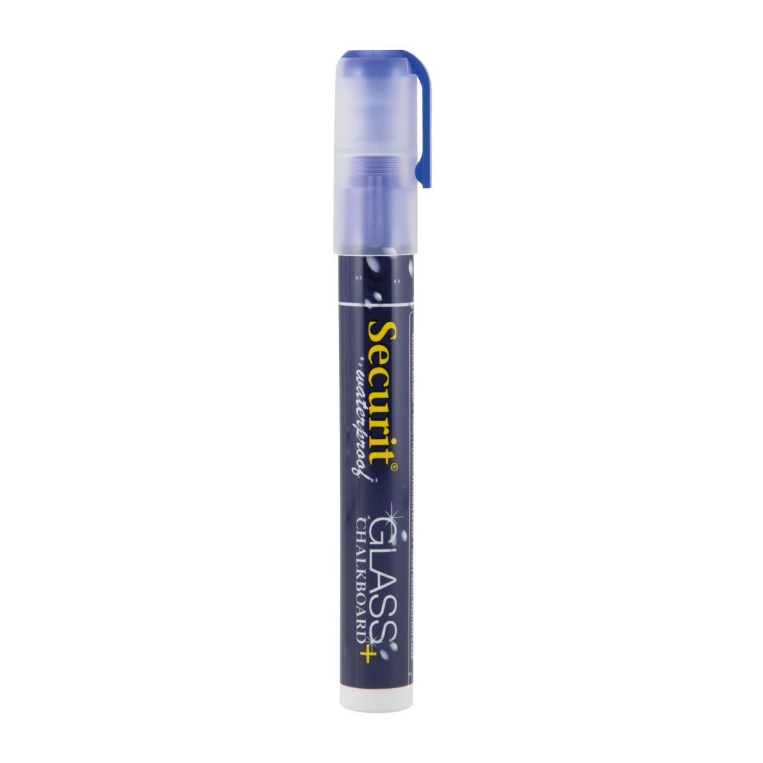 Securit Waterproof krijtstift (Glas + Krijtbord) in blauw met 2-6mm penpunt