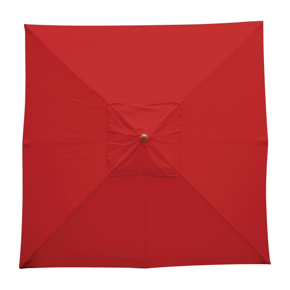 Bolero vierkante rode parasol 2,5 meter