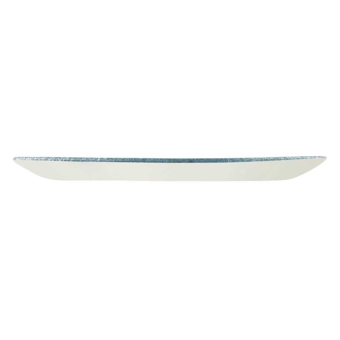 Churchill Raku Topaz Blue Chefs Ovaal Bord 35.2 x 18.7cm (pak van 6)