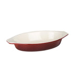 Vogue ovale gietijzeren gratineerschaal rood 0,65L