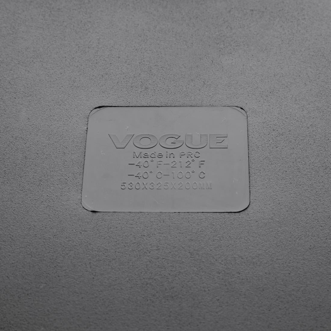 Vogue polycarbonaat 1/1 gastronorm container 200mm zwart