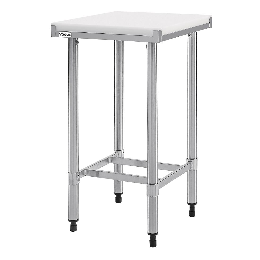 Vogue RVS snijtafel met HDPE snijplank 50cm
