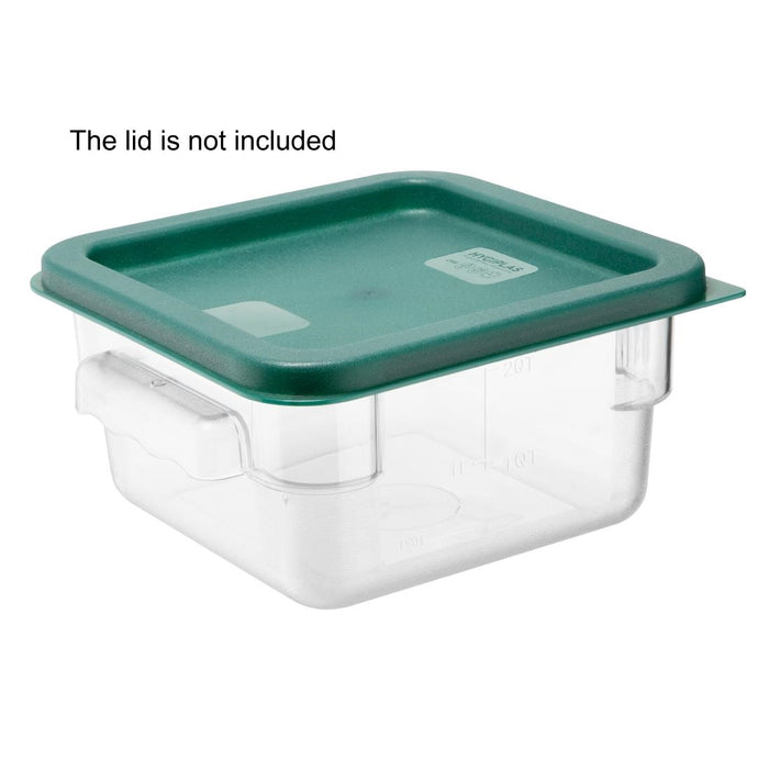 Hygiplas Polycarbonaat Vierkante Opbergbak 1.5Ltr
