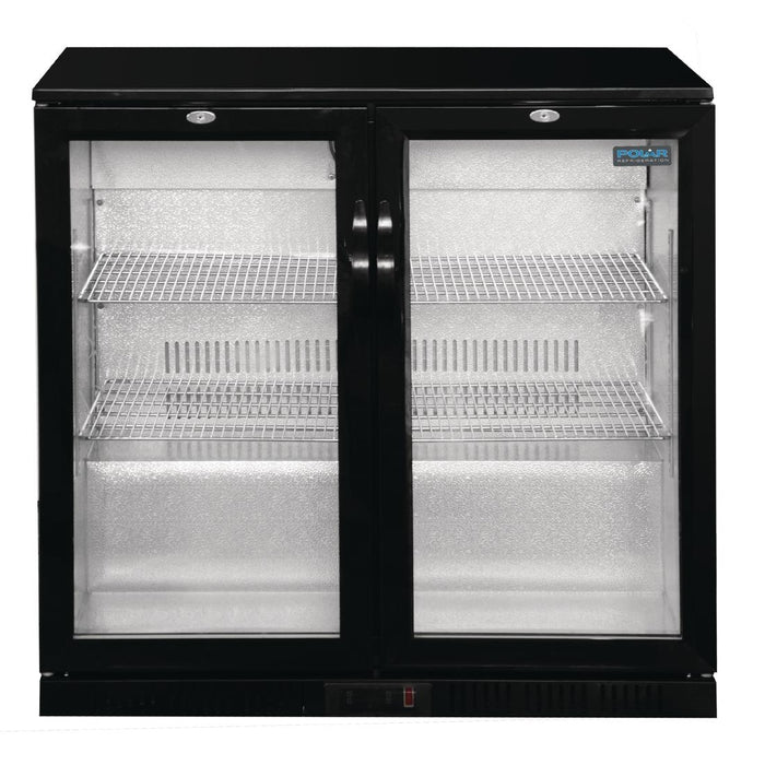 Polar G-serie 2-deurs barkoeling met klapdeuren zwart 208L
