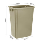 Jantex Smalle Afvalbak Beige 60Ltr