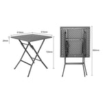 Bolero Vierkante Opvouwbare Tafel HDPE Hout Effect 620mm