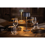 Olympia Siena Tafellamp Ronde Koepel Grijs 300mm