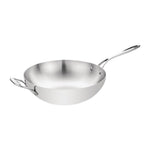 Vogue tri-wall wok met vlakke bodem 35cm