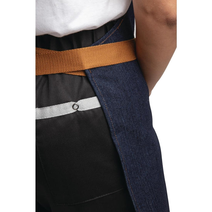 Southside halterschort blauw denim