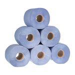 Jantex centrefeed 2-laags handdoekrollen blauw 120m (6 stuks)