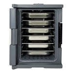 Vogue Thermo-Box 600 Voorlader Box Zwart Voor GN Bak Afmeting - 465X610x630mm