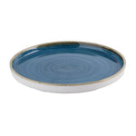 Churchill Stonecast Java Blue Bord Met Opstaande Rand 21cm (pak van 6)
