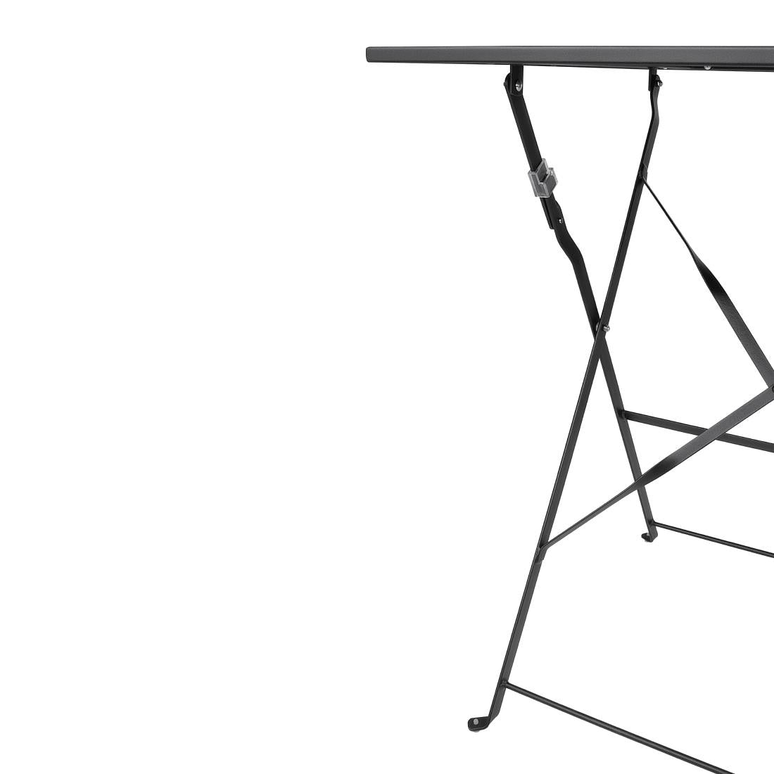 Bolero vierkante stalen klaptafel zwart 60cm