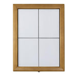 Securit Teak wit LED informatie 4xA4 display (excl paal en voet)