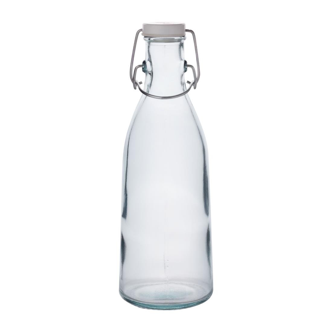 Olympia Gerecycleerde Glazen Swing Top Flessen 1Ltr (6 stuks)
