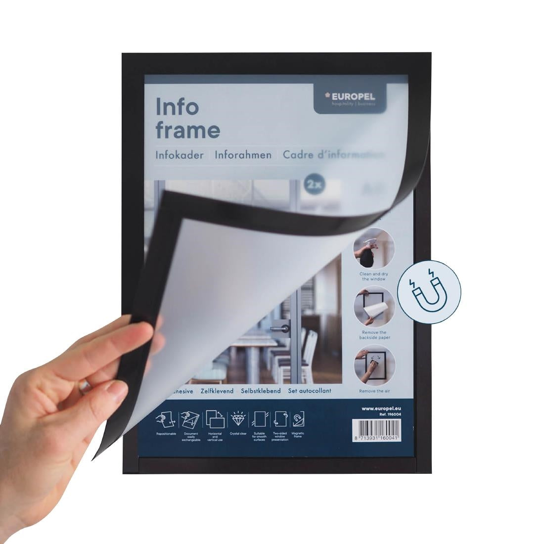 Europel Infolijst / Zelfklevende Set 2 Stuks A3 Zilver