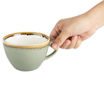 Olympia Kiln cappuccinokopjes mosgroen 34cl (6 stuks)