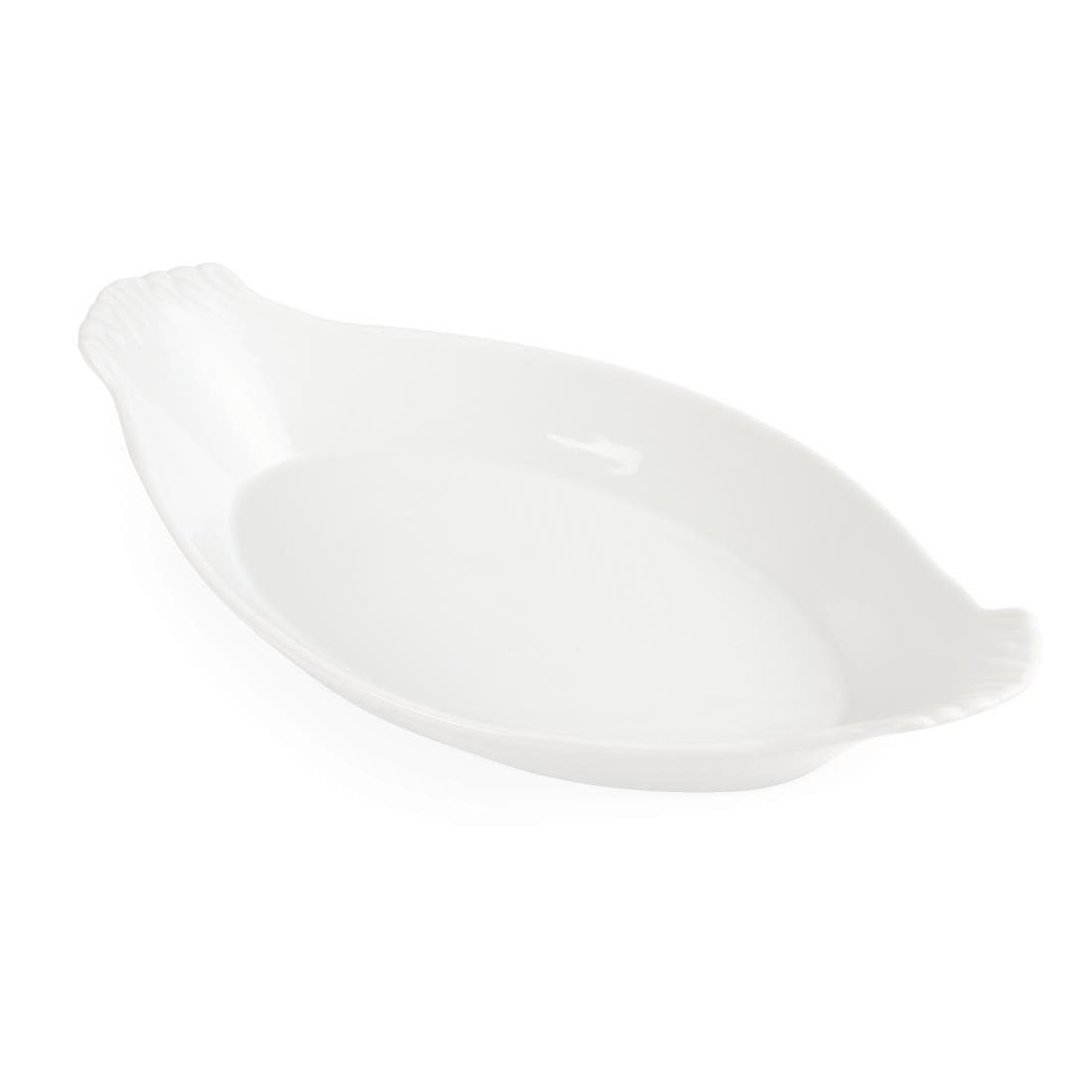 Olympia Whiteware ovale gratineerschalen 32x17,7cm (6 stuks)