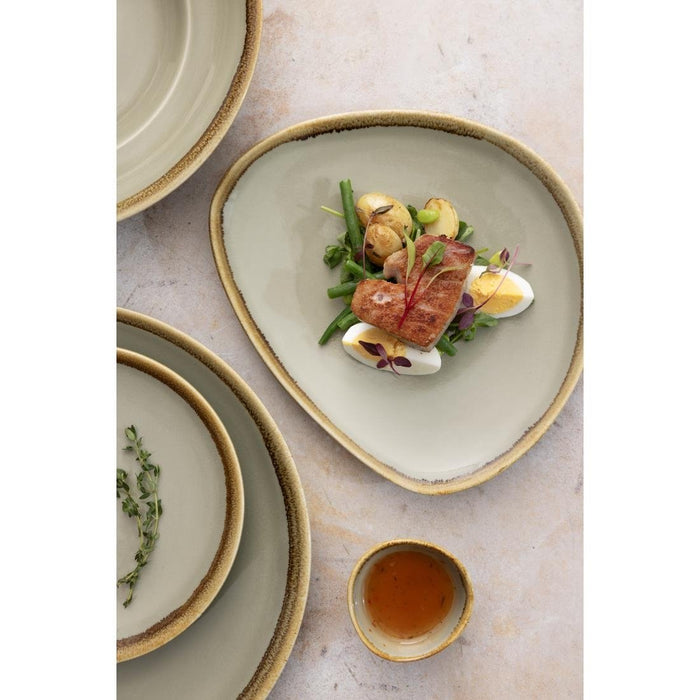 Olympia Kiln driehoekige borden mosgroen 23cm (6 stuks)