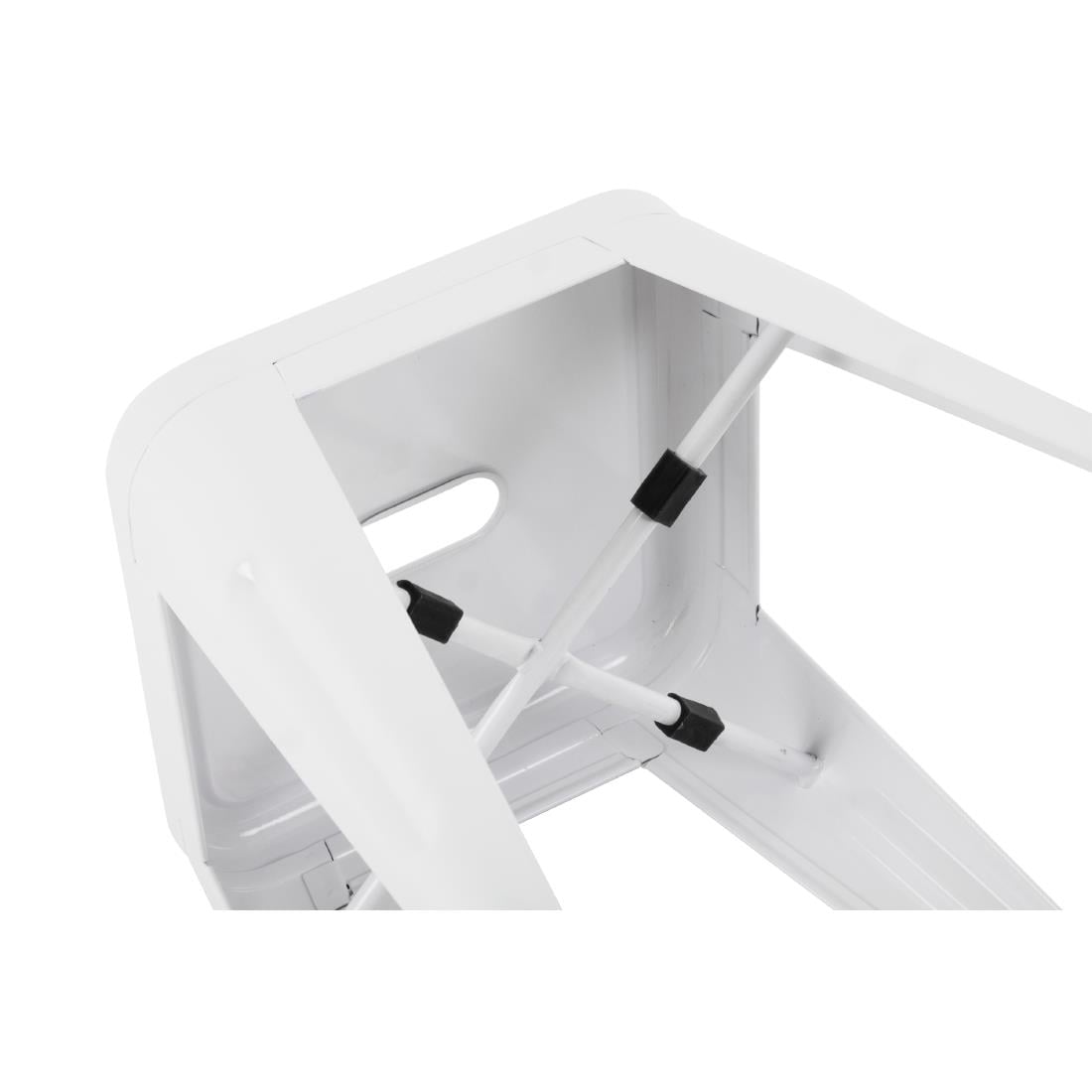 Bolero Bistro Stalen Lage Kruk Wit (4 Stuks)