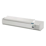 Polar G-serie opzetkoelvitrine met deksel 6x GN 1/4