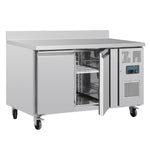 Polar U-Series Dubbele Deurs Werkbank koeling met Achterwand 282Ltr