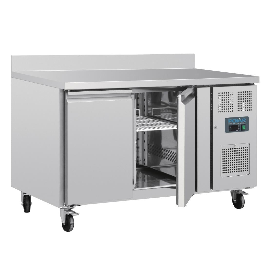 Polar U-Series Dubbele Deurs Werkbank koeling met Achterwand 282Ltr