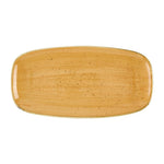 Churchill Stonecast Tangerine Chefs' Oblong No. 3 Borden (Pak Van 12)