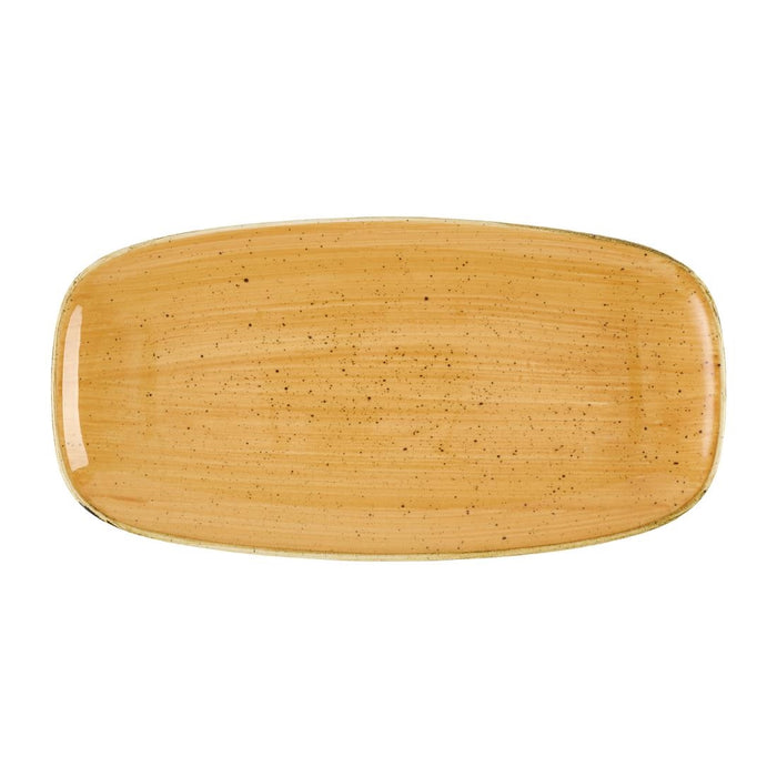 Churchill Stonecast Tangerine Chefs' Oblong No. 3 Borden (Pak Van 12)