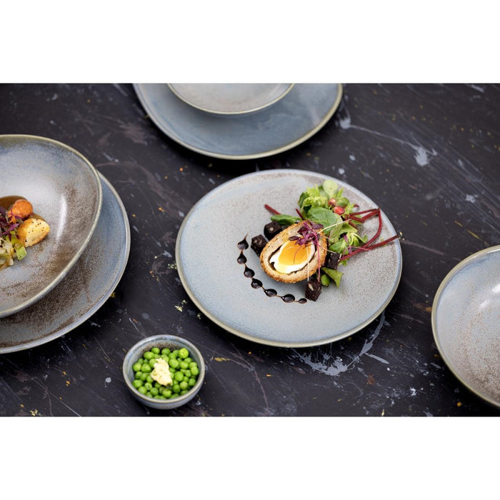 Olympia Ember Blauwe Driehoekige Kommen 245 mm (Pak Van 4)