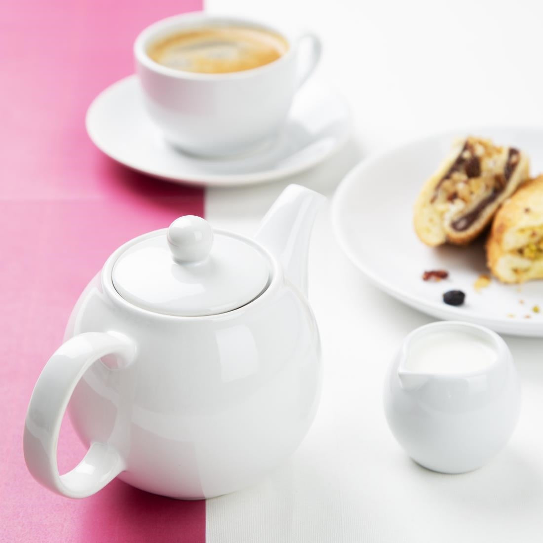 Olympia Café Theepot Wit 450ml (2 Stuks)