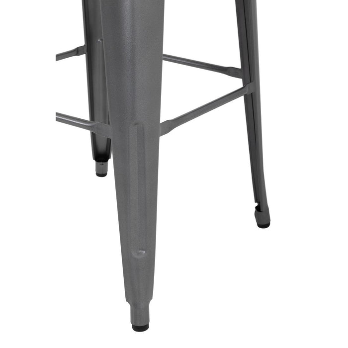 Bolero Bistro stalen barkruk grijs (4 stuks)