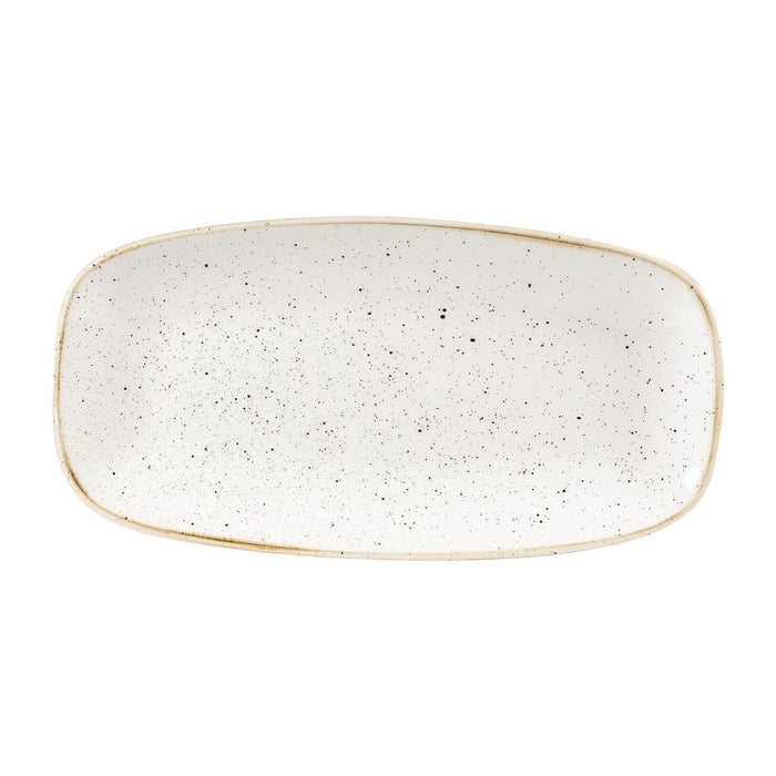 Churchill Stonecast Barley White Chefs Ovaal Bord 29.8 x 15.2cm (pak van 12)