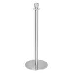 Bolero Vlakke Basis Barrièrepalen Geborsteld Roestvrij Staal (Verpakking Van 2)