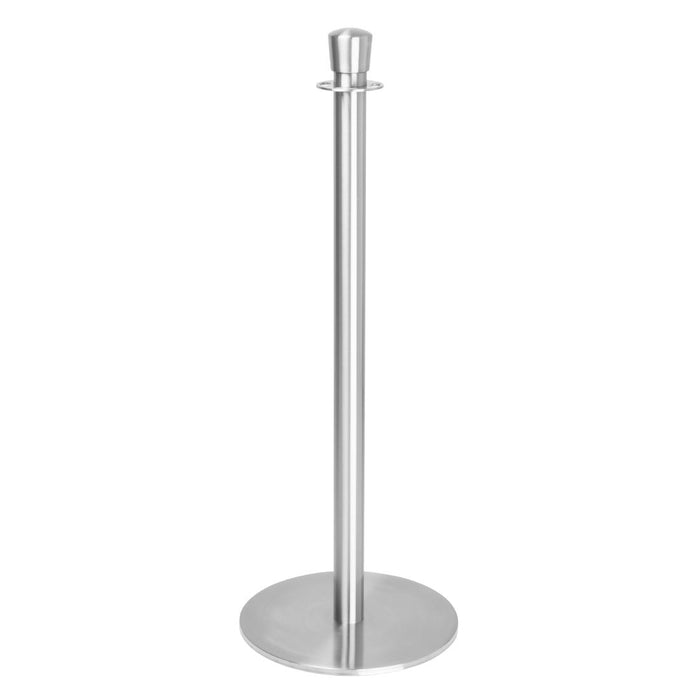 Bolero Vlakke Basis Barrièrepalen Geborsteld Roestvrij Staal (Verpakking Van 2)