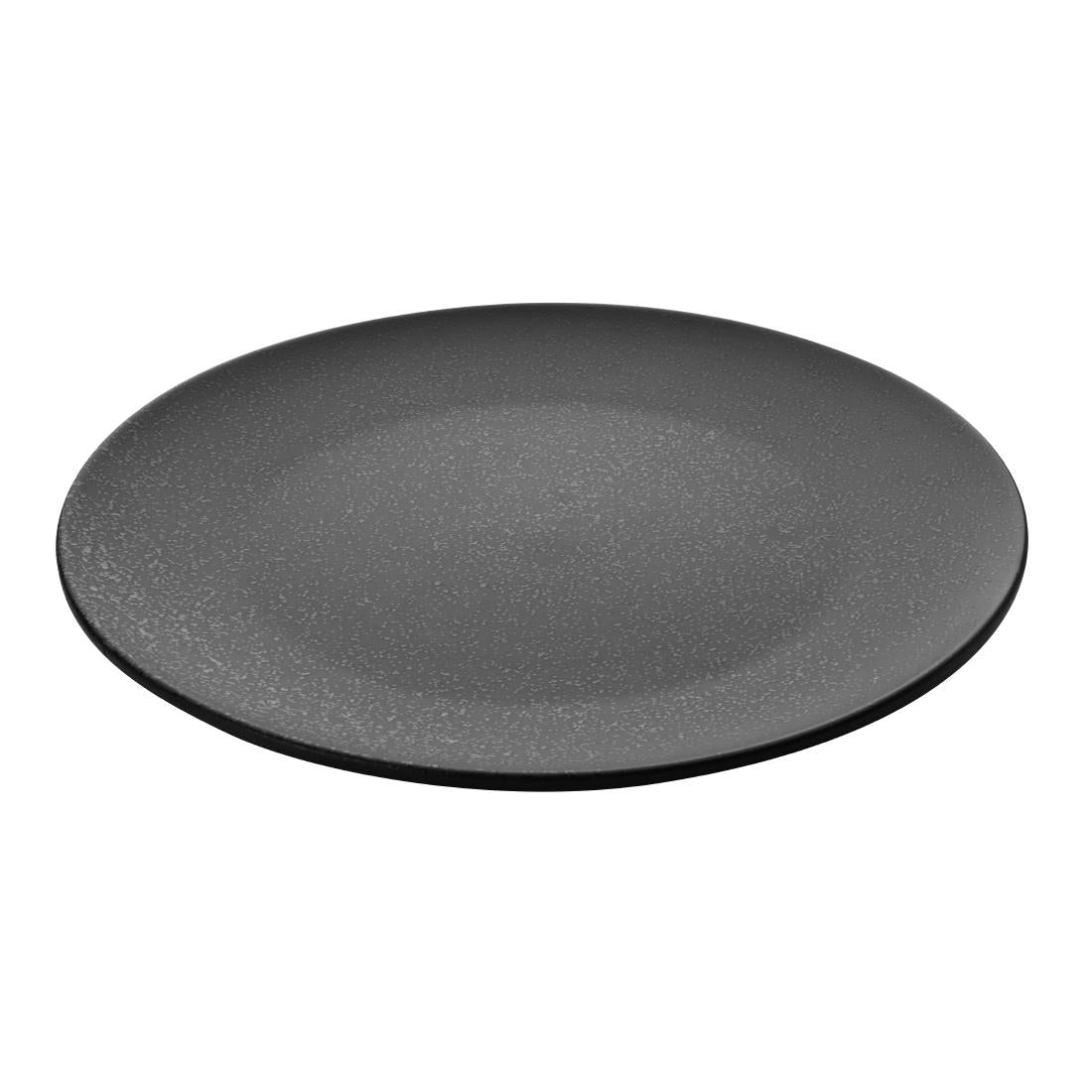 Olympia Fusion ronde borden 27cm zwart (4 stuks)