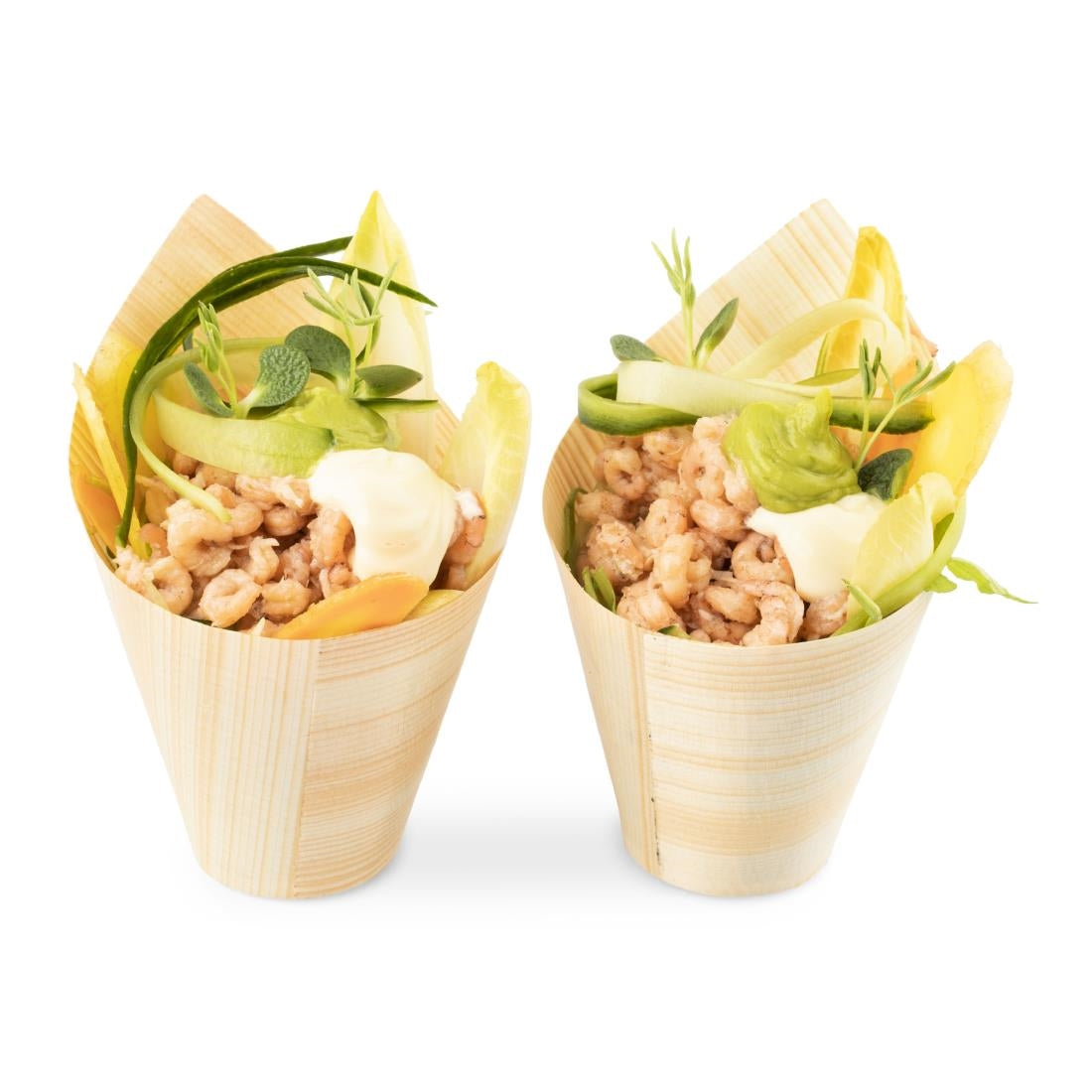 Sier Disposables Beker hout "schuin" 22cl. (FSC®) ø70 x h137/70mm (doos 30)