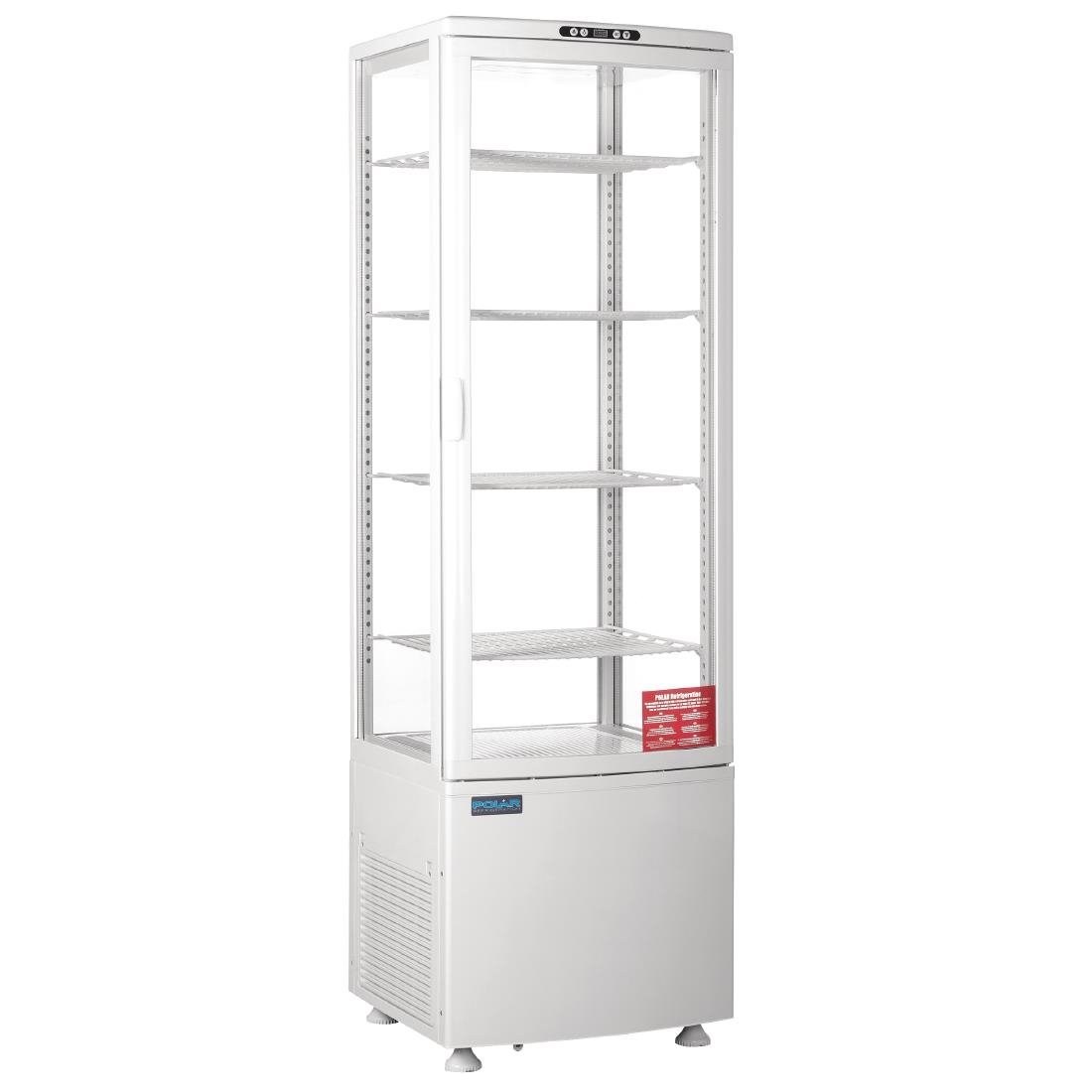 Polar C-Serie Energiezuinige Koelkast Met Gebogen Deur Wit 235Ltr