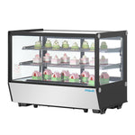 Polar G-Series aanrecht model Display Koelkast Zwarte Vierkante Glas 160Ltr