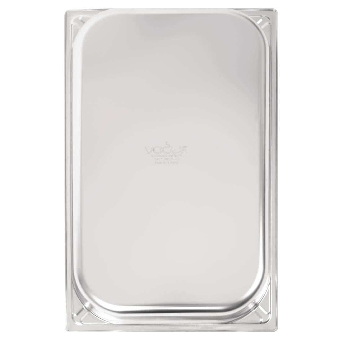 Vogue heavy-duty RVS GN 1/1 bak 65mm