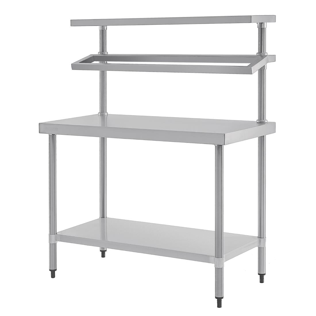 Vogue RVS werktafel met wandplanken