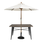 Bolero aluminium outdoor tafel 120x76x76cm donker houtdessin