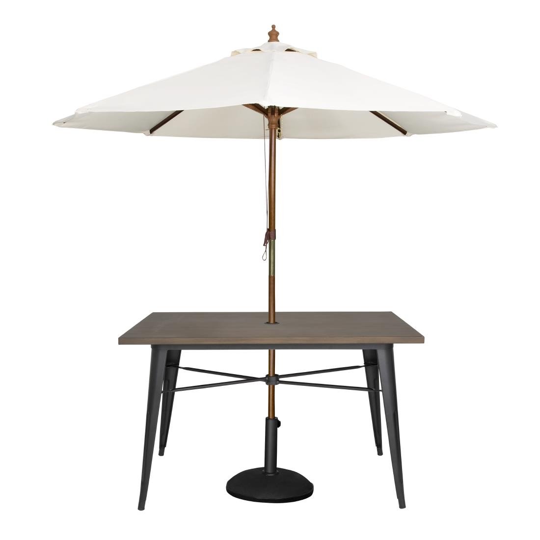 Bolero aluminium outdoor tafel 120x76x76cm donker houtdessin